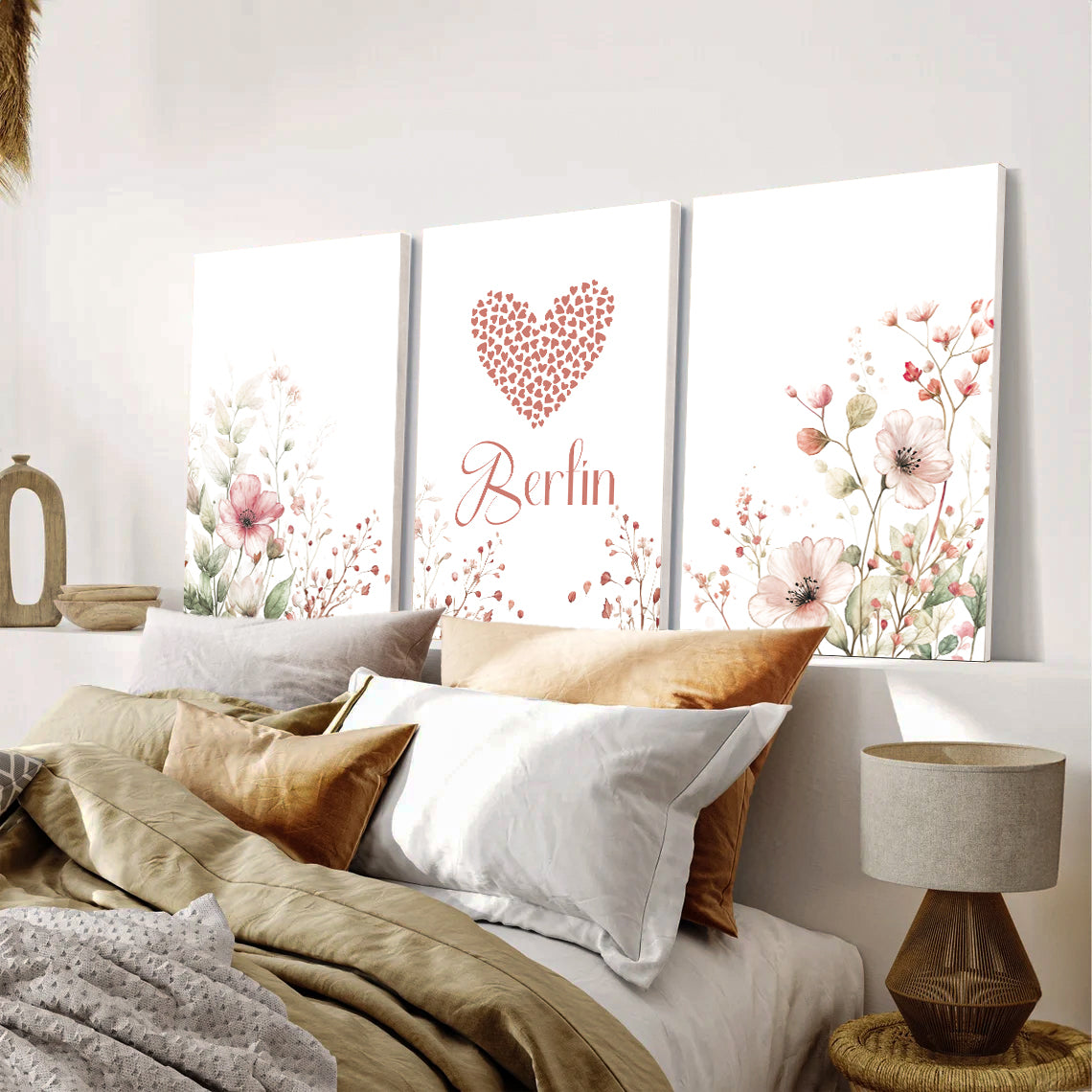 Custom Boho Style Canvas Print with Name – Custom Name of Your Choice