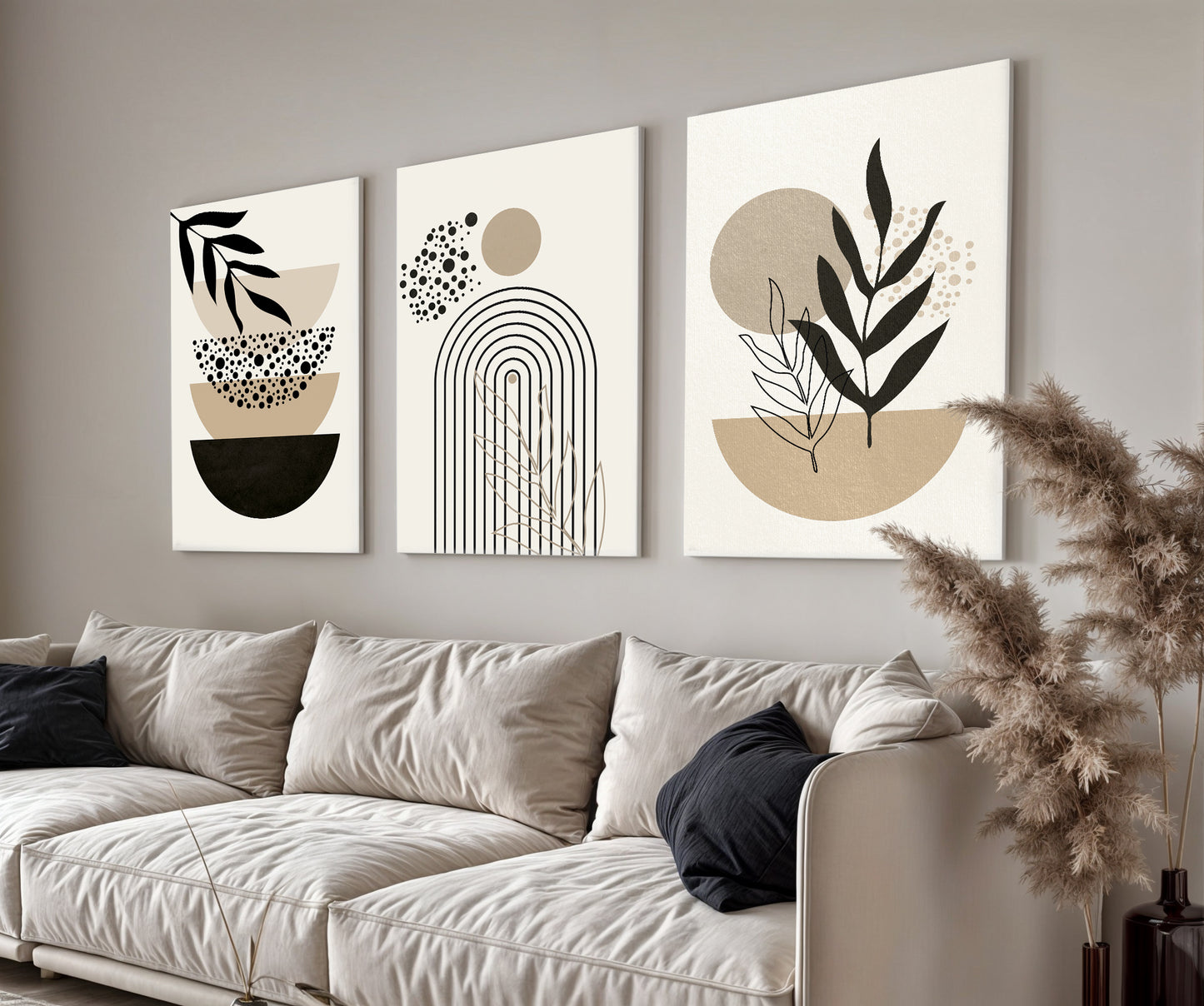 3-Piece BOHO Style Canvas Print - Series 2