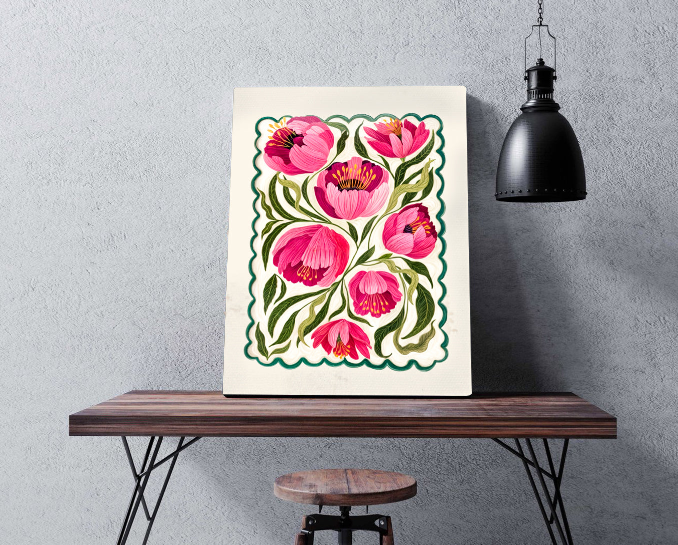 Peony Flower Painting - Elegant and Colorful Decoration