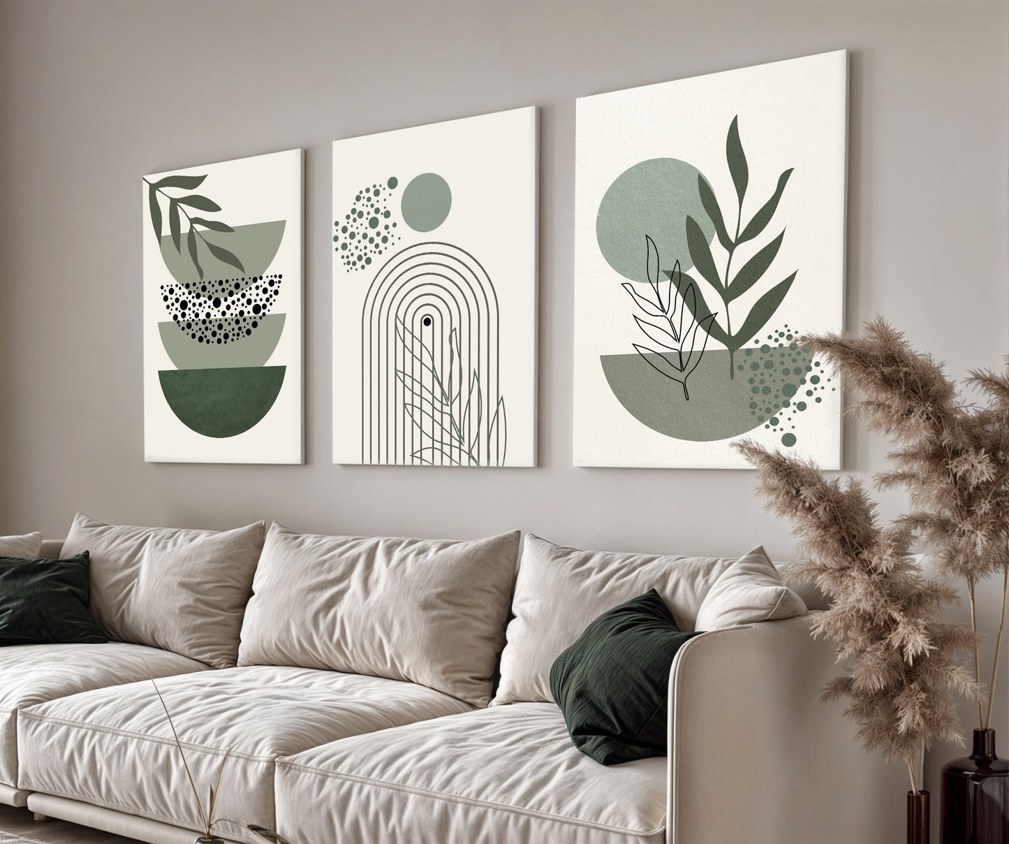 3-Piece BOHO Style Canvas Print - Series 4
