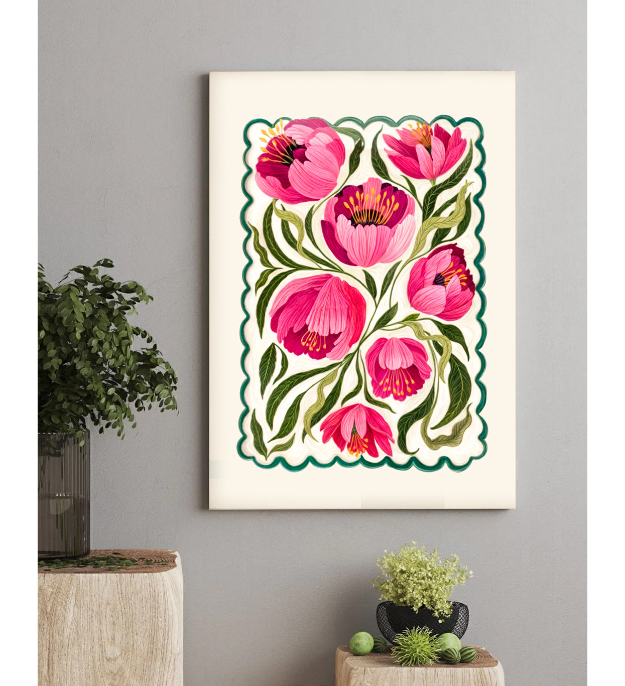 Peony Flower Painting - Elegant and Colorful Decoration