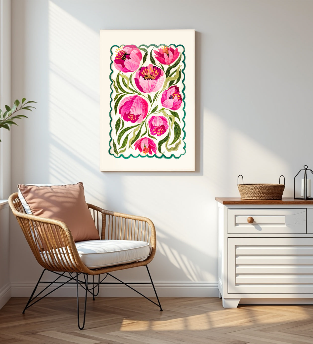 Peony Flower Painting - Elegant and Colorful Decoration