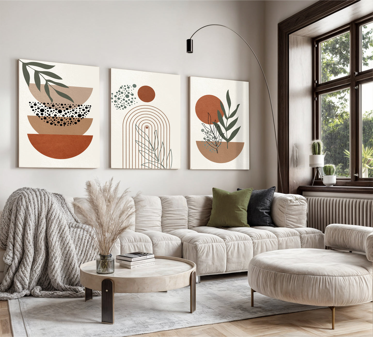 3-Piece BOHO Style Canvas Print - Series 3