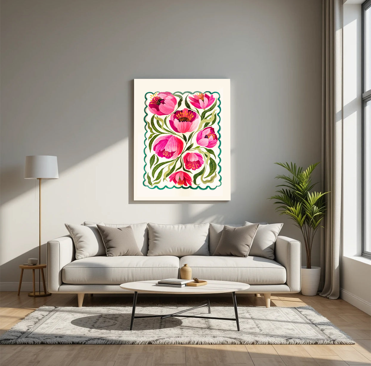 Peony Flower Painting - Elegant and Colorful Decoration