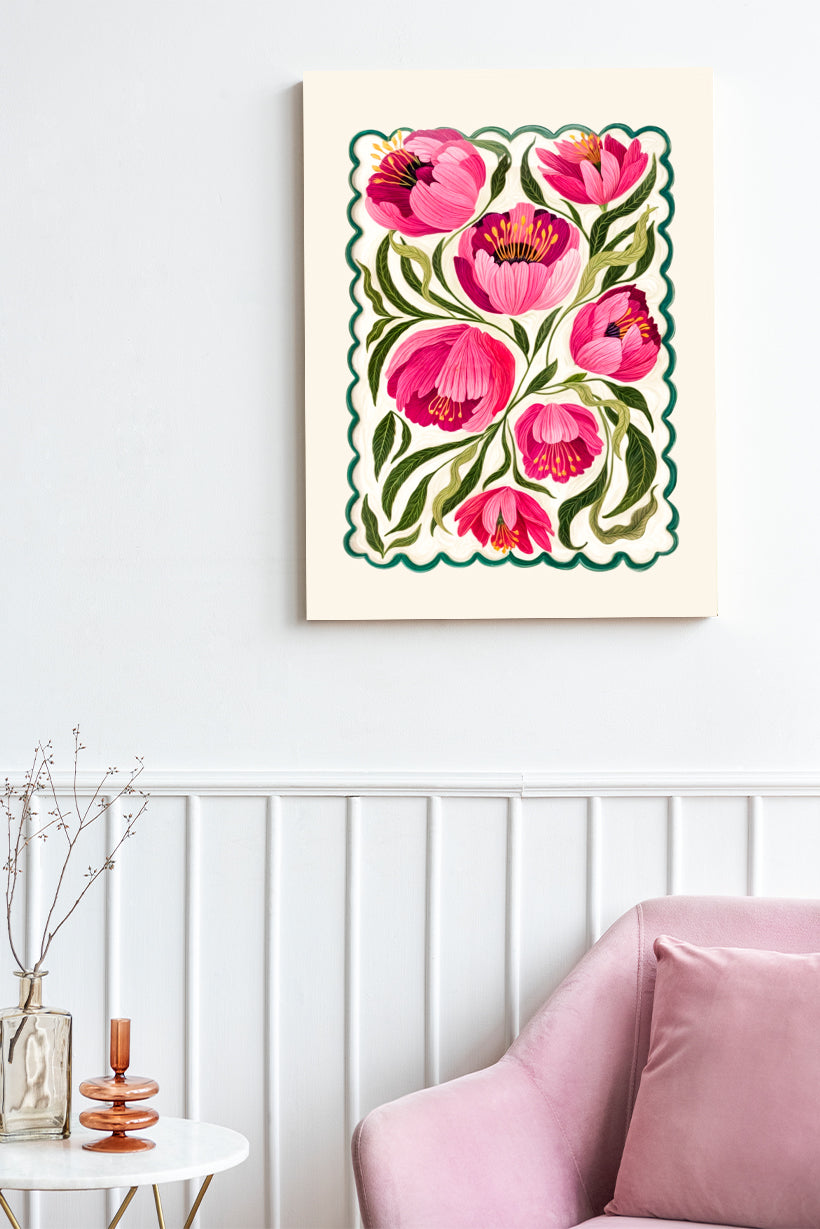 Peony Flower Painting - Elegant and Colorful Decoration