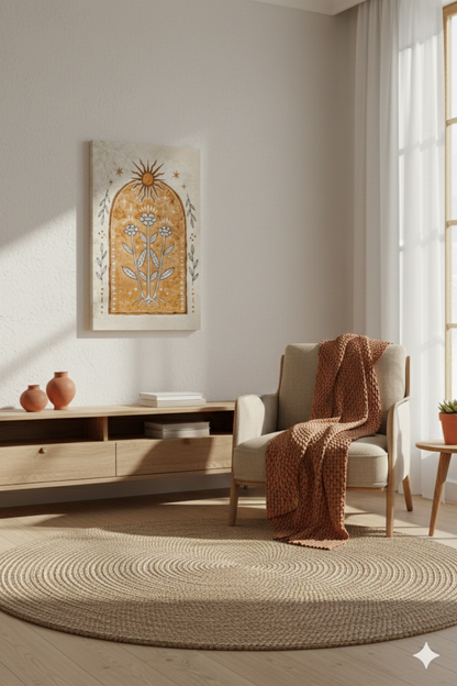 Modern Kanvas Duvar Tablosu – Güneş | Salon & Yatak Odası Tablosu