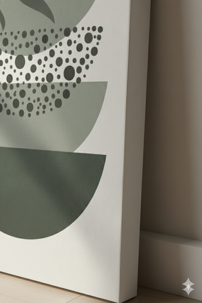 3’lü Modern Kanvas Duvar Tablosu – Zeytin | Salon & Yatak Odası Tablosu