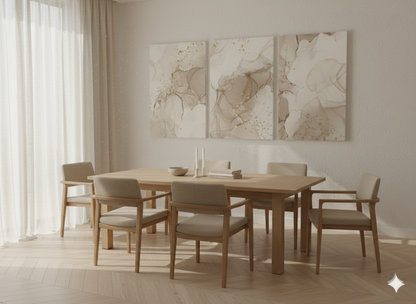 3’lü Modern Kanvas Duvar Tablosu – Zerre | Salon & Yatak Odası Tablosu