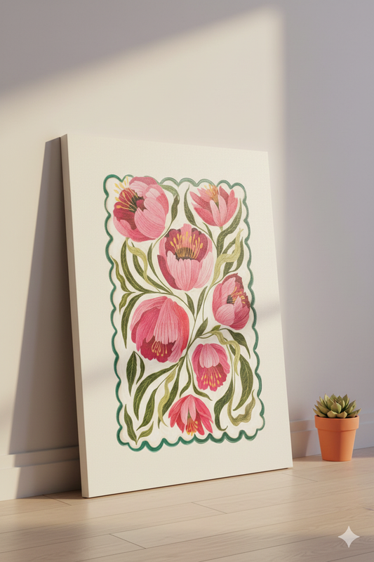 Modern Kanvas Duvar Tablosu – Lale | Salon & Yatak Odası Tablosu