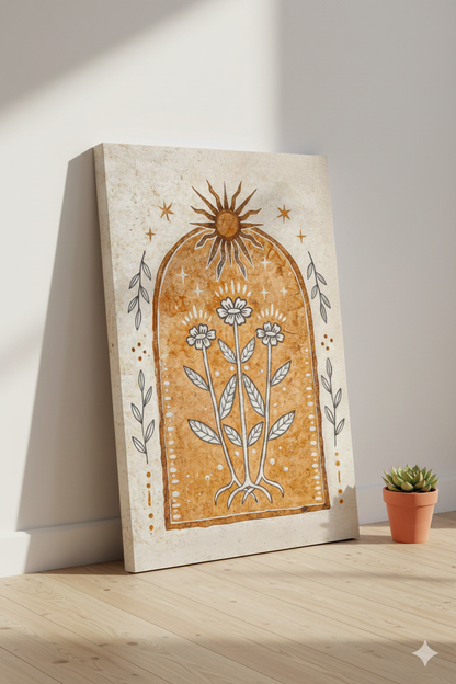 Modern Kanvas Duvar Tablosu – Güneş | Salon & Yatak Odası Tablosu