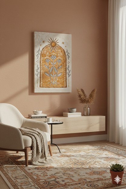 Modern Kanvas Duvar Tablosu – Güneş | Salon & Yatak Odası Tablosu