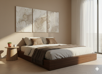 3’lü Modern Kanvas Duvar Tablosu – Zerre | Salon & Yatak Odası Tablosu