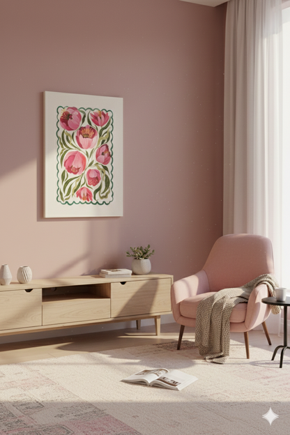 Modern Kanvas Duvar Tablosu – Lale | Salon & Yatak Odası Tablosu
