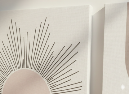 3’lü Modern Kanvas Duvar Tablosu – Pembe | Salon & Yatak Odası Tablosu