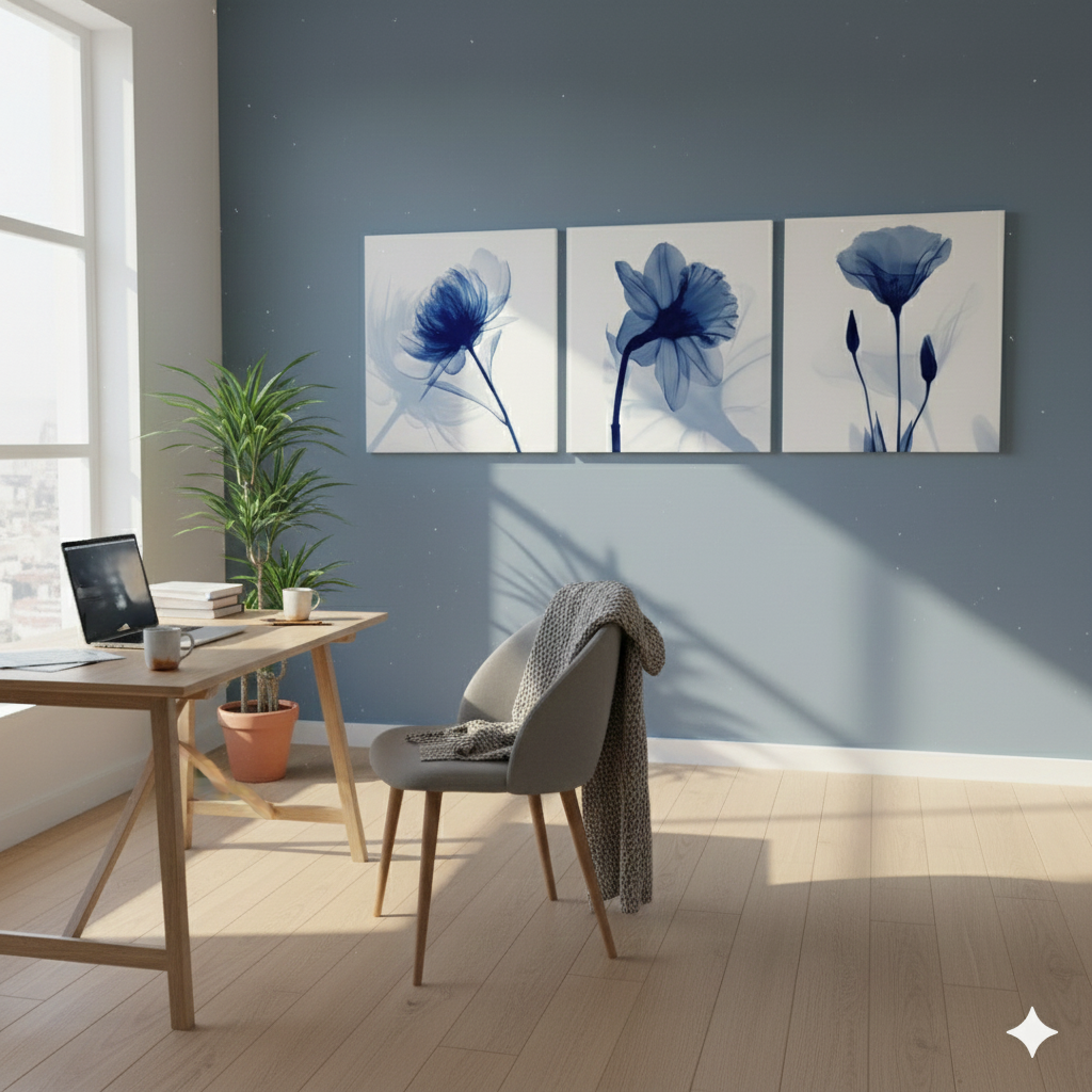 3’lü Modern Kanvas Duvar Tablosu – Seren | Salon & Yatak Odası Tablosu