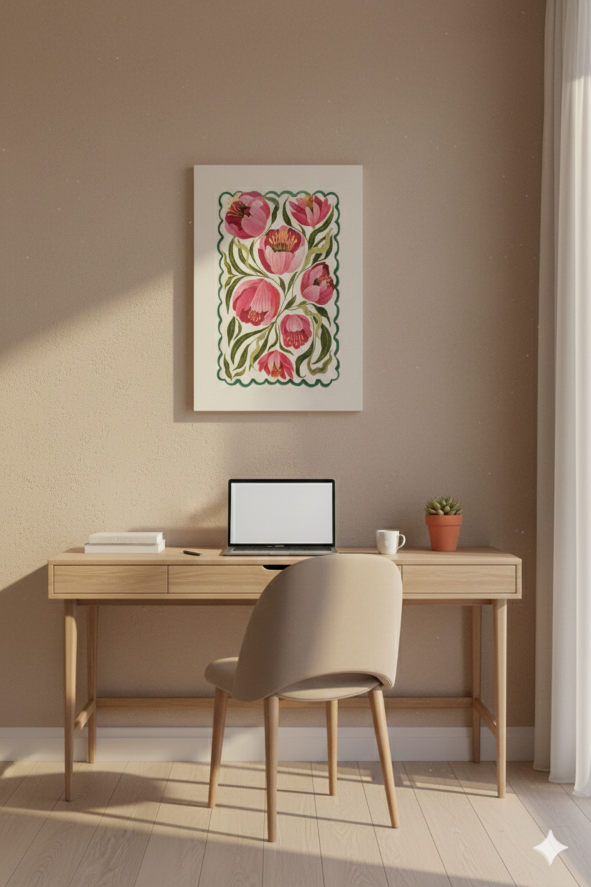 Modern Kanvas Duvar Tablosu – Lale | Salon & Yatak Odası Tablosu