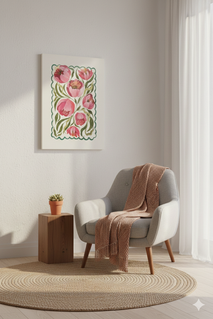 Modern Kanvas Duvar Tablosu – Lale | Salon & Yatak Odası Tablosu