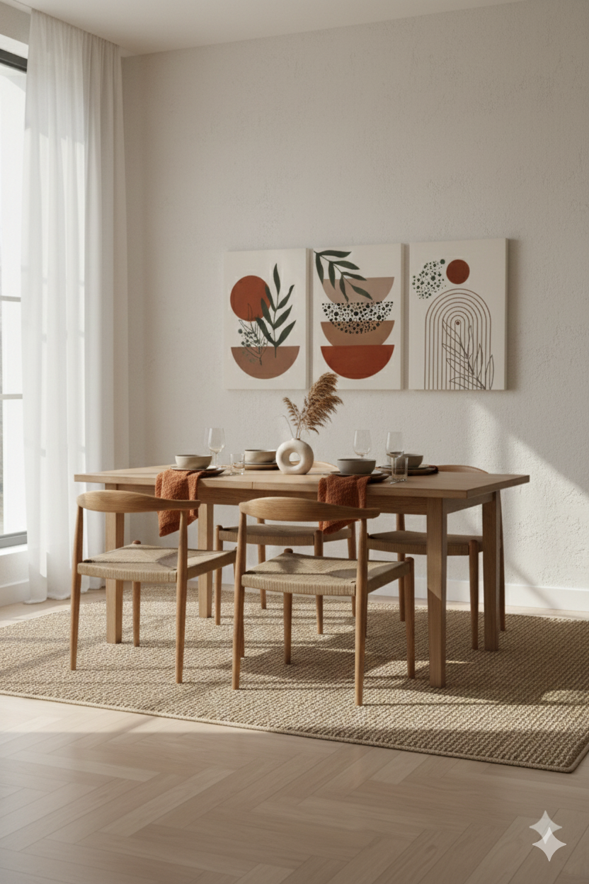 3’lü Modern Kanvas Duvar Tablosu – Sige | Salon & Yatak Odası Tablosu