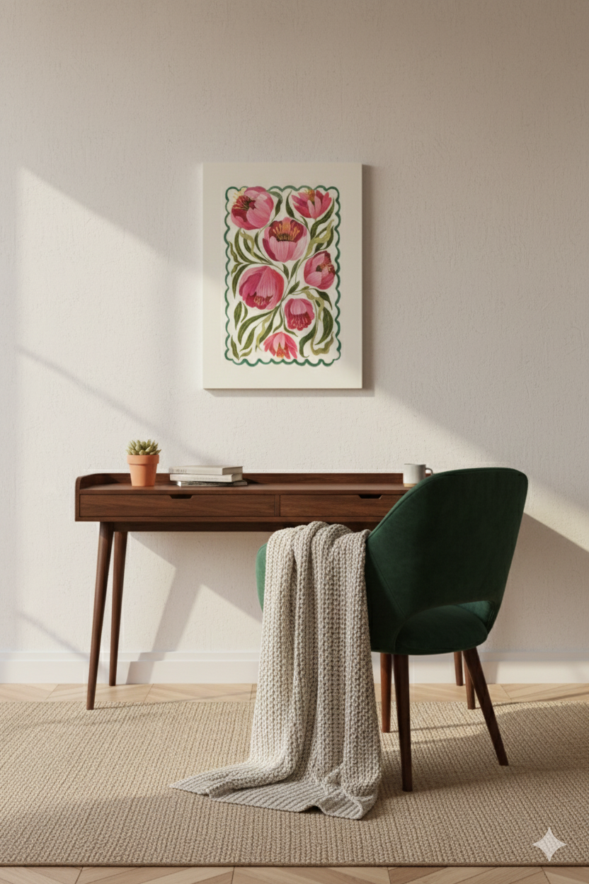Modern Kanvas Duvar Tablosu – Lale | Salon & Yatak Odası Tablosu