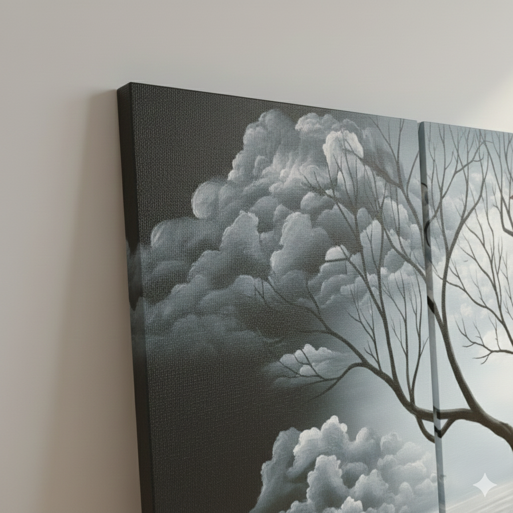 3’lü Modern Kanvas Duvar Tablosu – Ahenk | Salon & Yatak Odası Tablosu