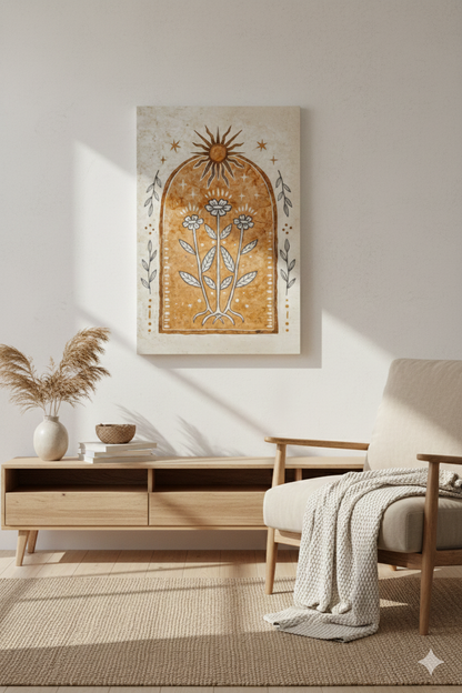 Modern Kanvas Duvar Tablosu – Güneş | Salon & Yatak Odası Tablosu